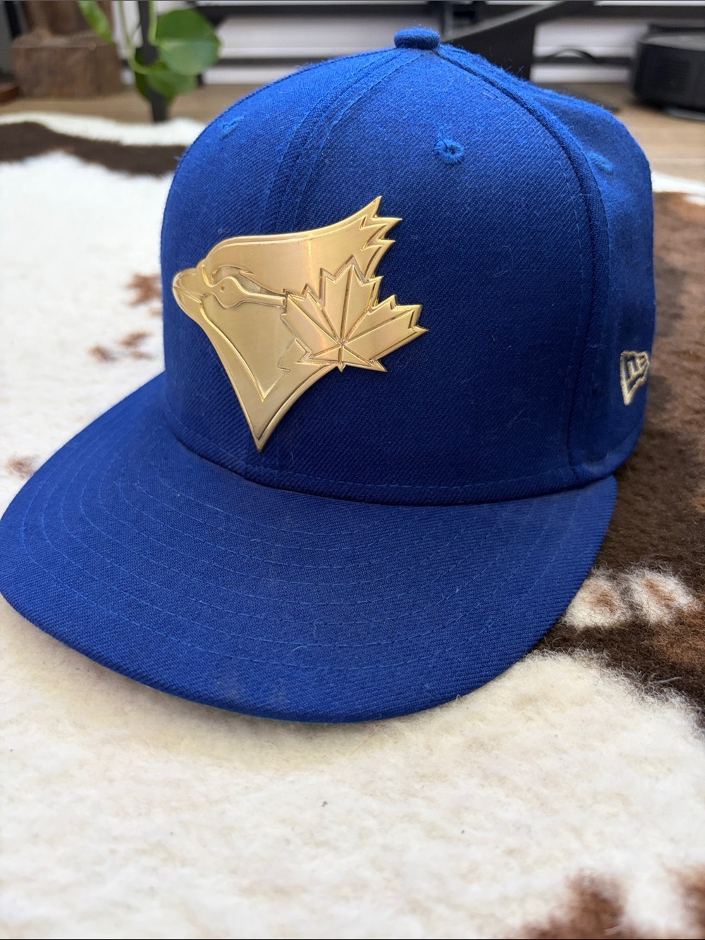 New Era Blue Jays Royal Blue Cap with Gold Emblem